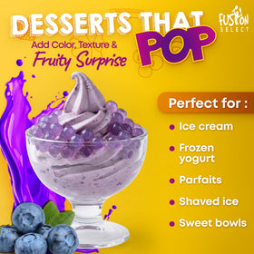 Fusion Select Assorted Flavors Pack Shot shows multiple color-rich toppings for variety.