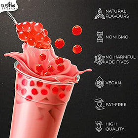 Fusion Select bursting boba juicy center closeup on pearl