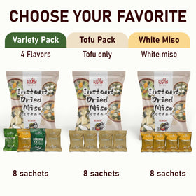 Fusion Select shallot miso soup packet ready in minutes.
