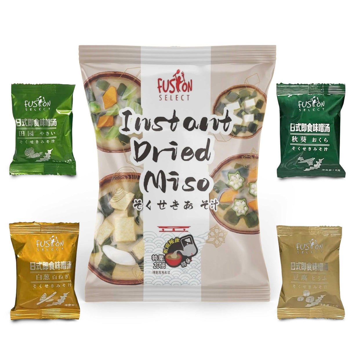 Fusion Select vegetable miso soup packet for a quick, comforting meal.