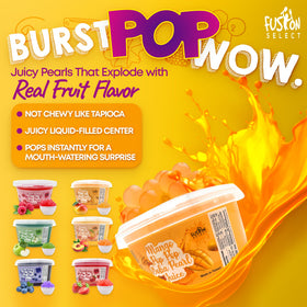 Fusion Select fruit tea snack toppings enhance flavor bursts and fun textures.
