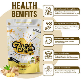 Fusion Select Ginger Chews four-flavor variety pack with colorful candies for snack variety.
