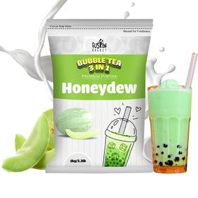 Fusion Select Honeydew Tea Powder tub front label for quick, convenient drink prep.