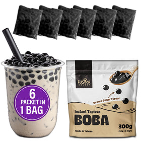 Fusion Select Instant Boba pearls pack for quick bubble tea prep.