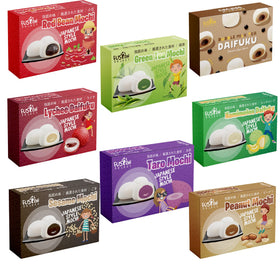 Fusion Select Japanese Mochi eight-flavor gift box front view, ideal for gifting