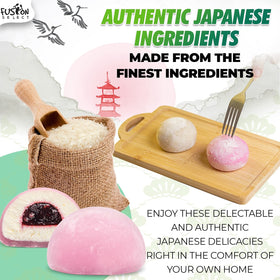 Fusion Select Japanese Mochi boba milk tea close-up, satisfying snack for tea lovers