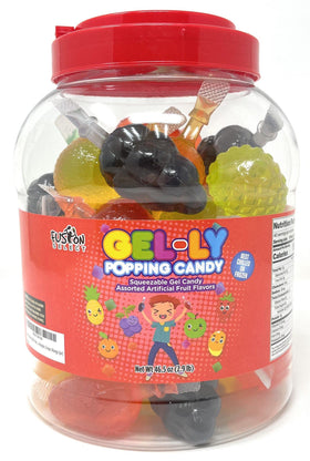 Fusion Select jelly fruit snack jar shown as a kid-friendly, playful treat.