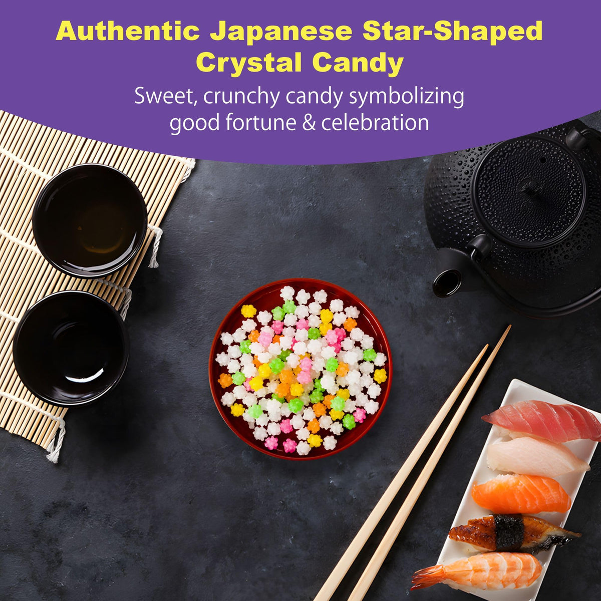 Fusion Select Konpeito star candy bulk bag shows colorful assortment for gifting