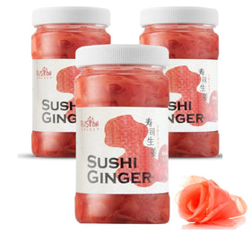 Fusion Select pink sushi ginger 3-pack for authentic sushi pairing and vibrant presentation.