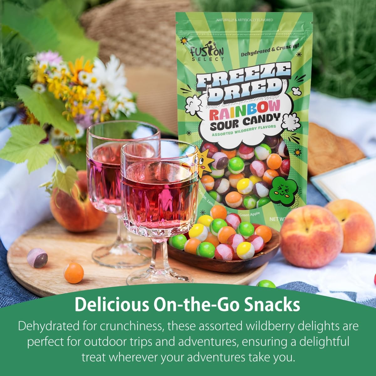 Fusion Select Rainbow Bean Candy colorful crunch pieces ideal for party bowls and sharing.