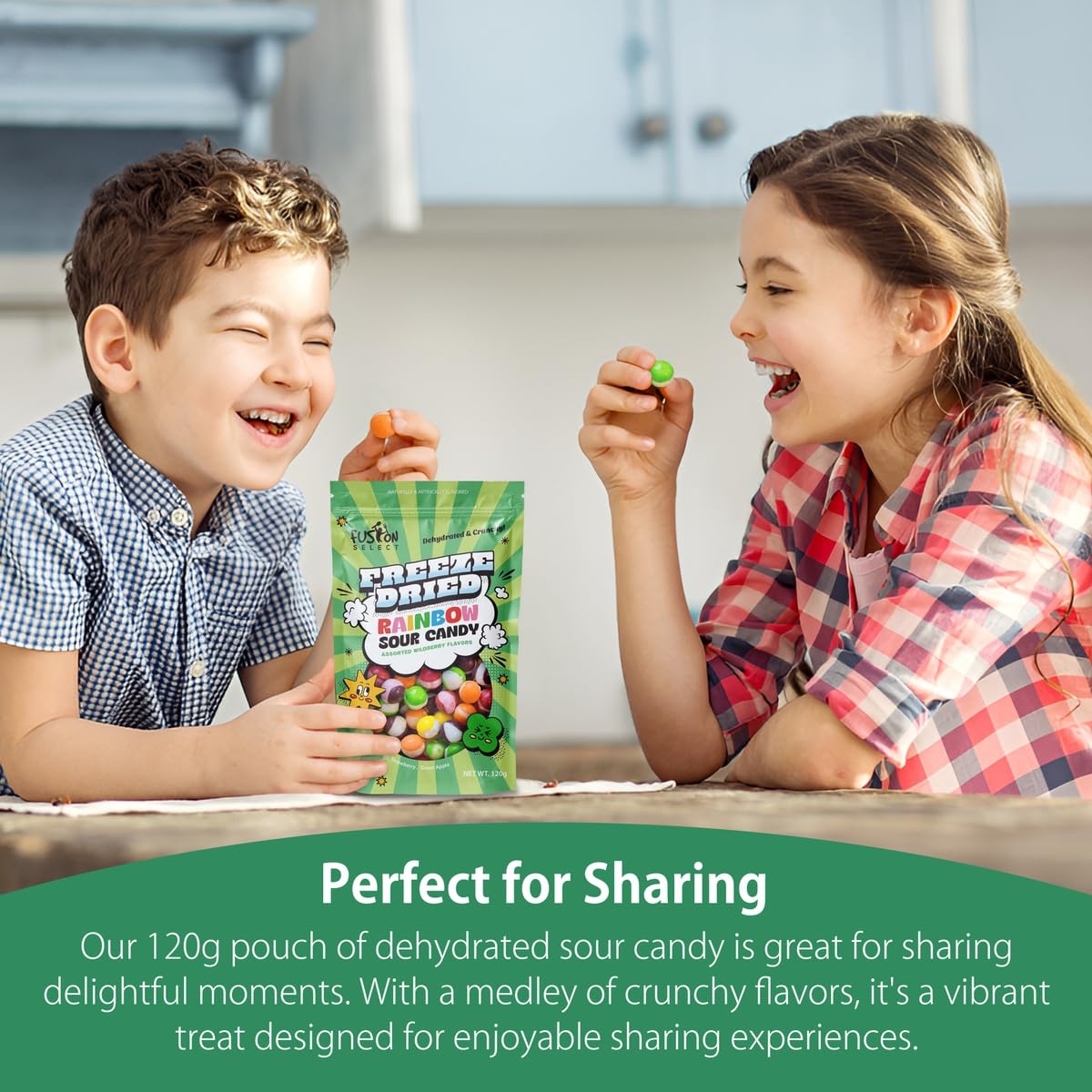 Fusion Select Rainbow Bean Candy on the go, perfect for road trips and lunchboxes.