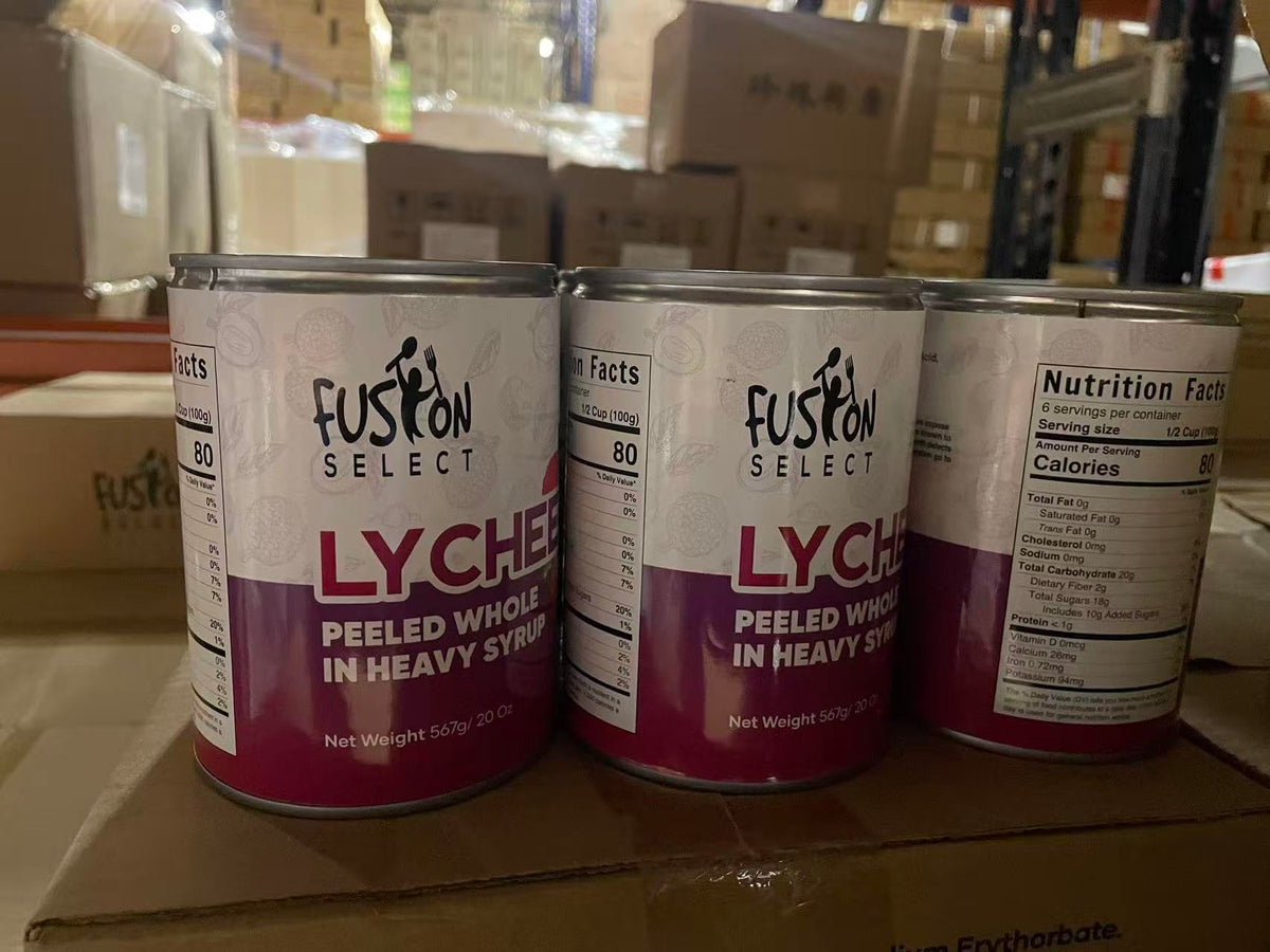 Fusion Select lychees ready to serve, ideal for quick prep.