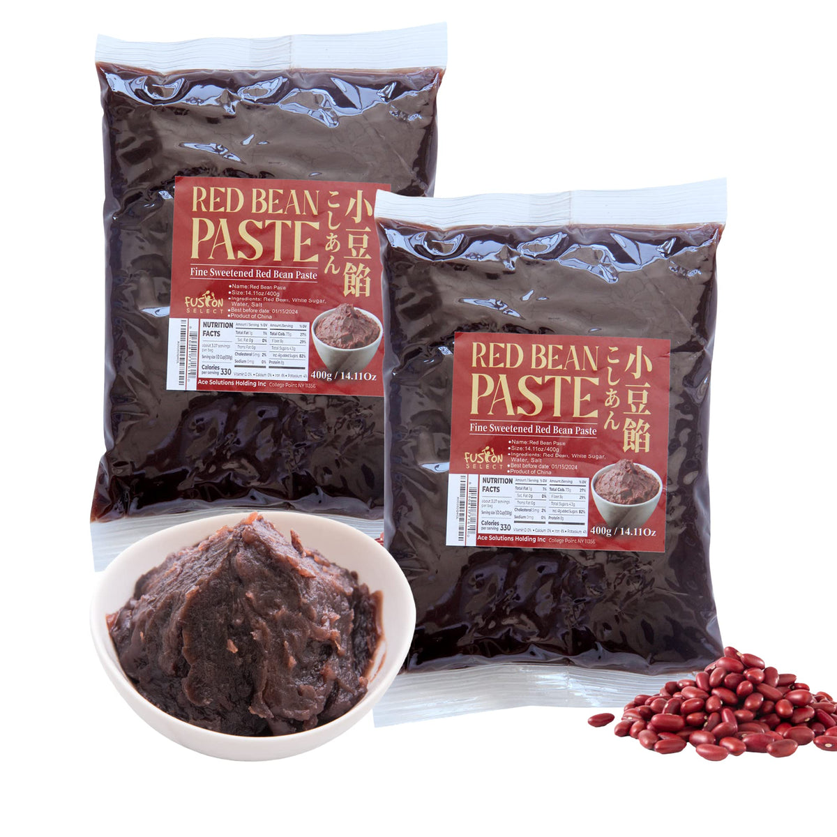 Fusion Select red bean paste bottle for smooth fillings in desserts