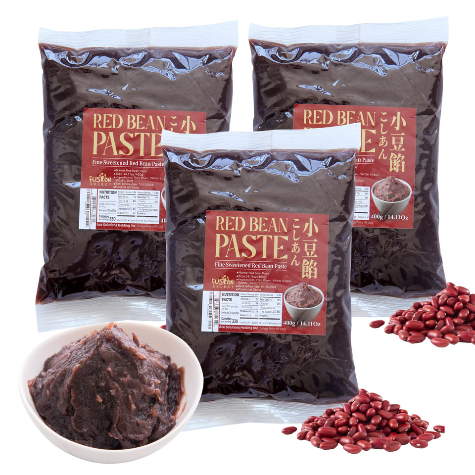 Fusion Select red bean paste pack closeup showing silky texture for easy prep