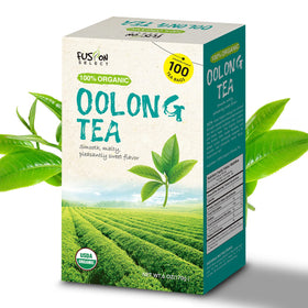Steeped Fusion Select oolong tea with rising steam.