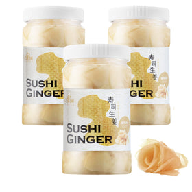 Fusion Select sushi ginger natural sliced on plate enhances sushi dining experience.