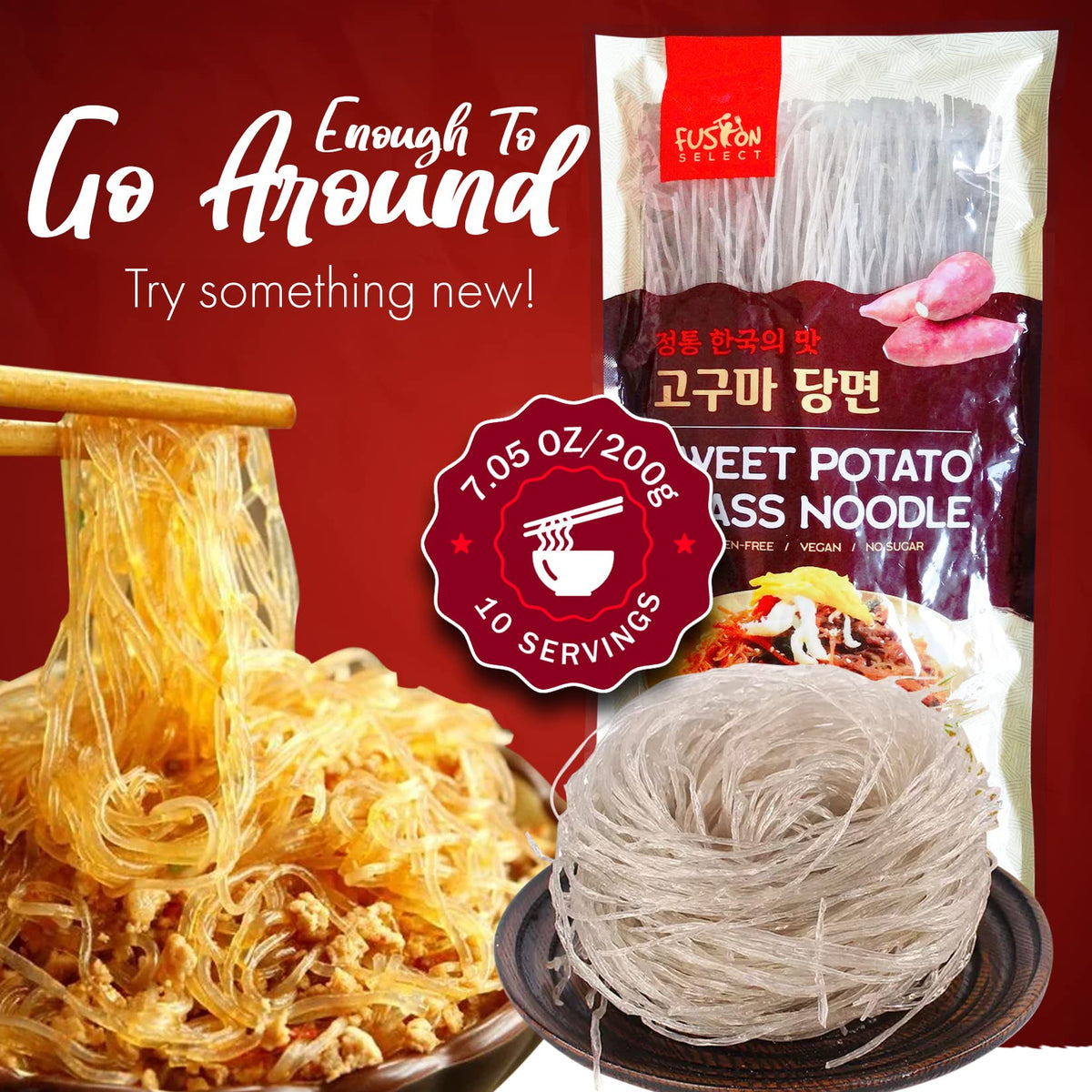 Hot pot scene with Fusion Select noodles soaking up flavorful broth