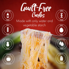 Stir-fry plate featuring Fusion Select noodles coated with savory sauce