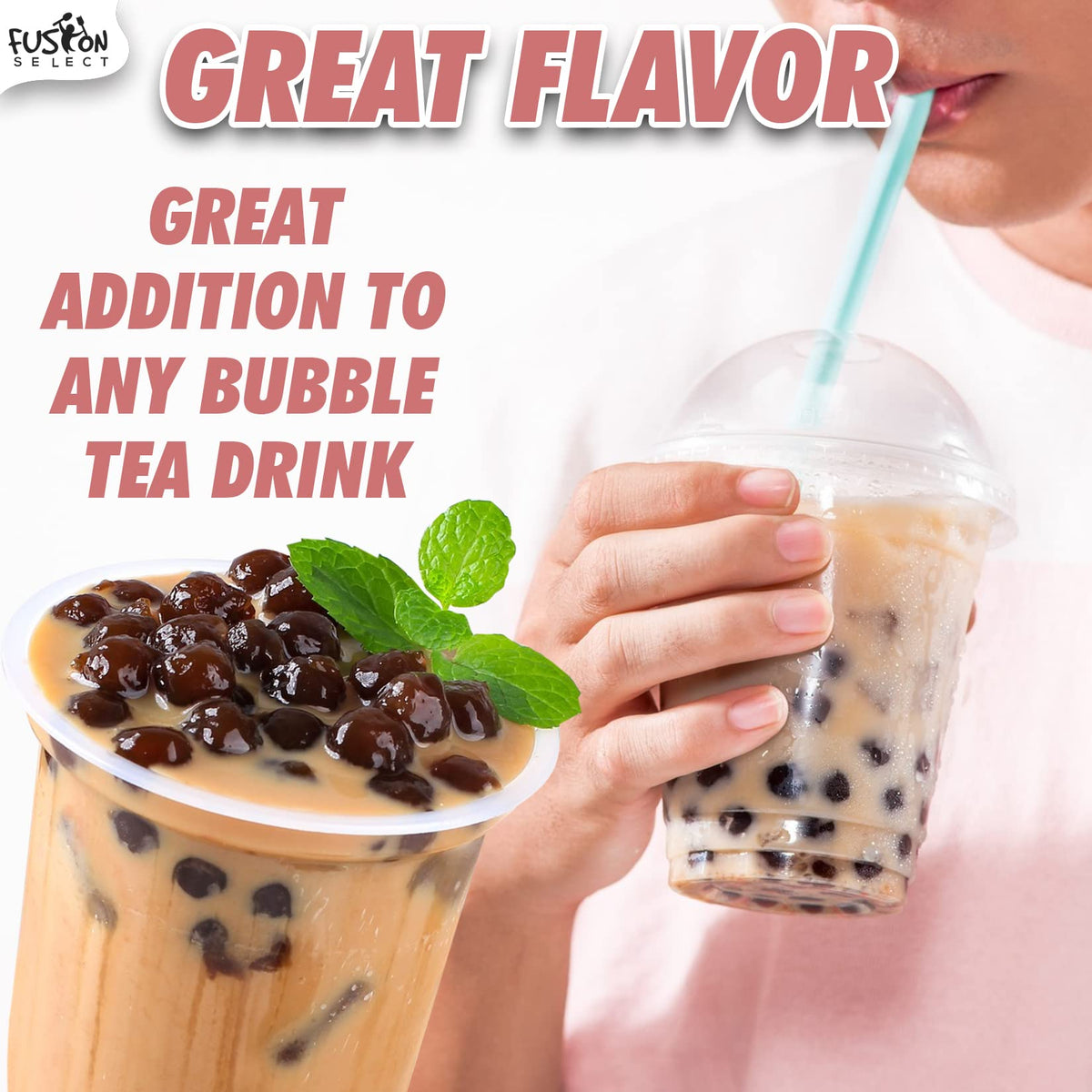 Fusion Select brown sugar pearls ready in five minutes for quick bubble tea.
