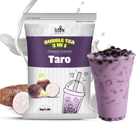 Fusion Select taro milk tea powder packaging shown for convenient all-in-one mix.
