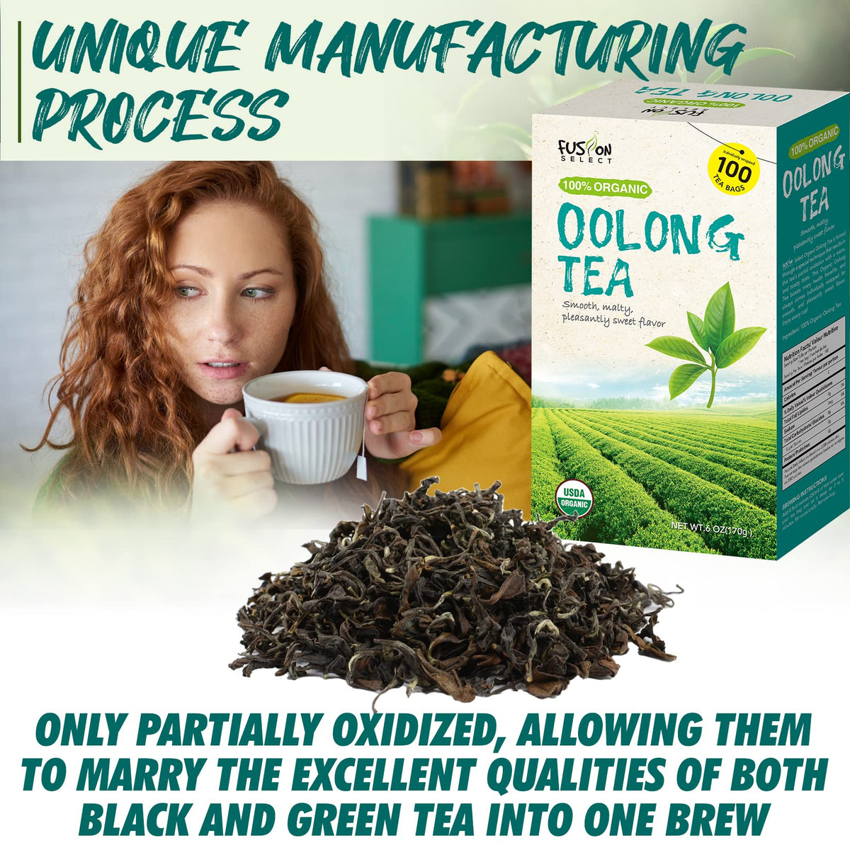 Fusion Select tea boxes and bags displayed for easy stocking.