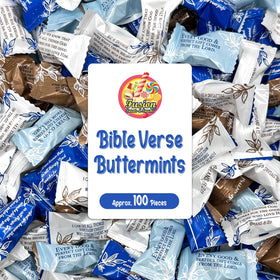 Fusion Sweets And Snacks Bible Verse Buttermints in an open box, inviting for after-dinner moments.