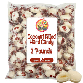 Fusion Sweets And Snacks coconut hard candy packaging closeup highlights hygienic individually wrapped pieces