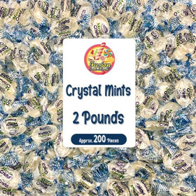 Fusion Sweets And Snacks blue crystal mint in a 2lb bag, eye-catching and refreshing.