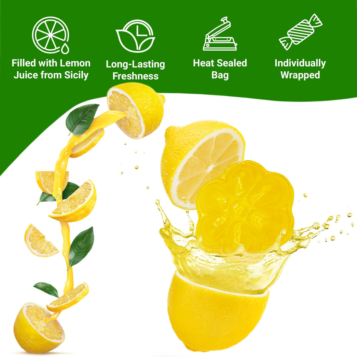 Fusion Sweets And Snacks lemon drops wrapped keep freshness for gifts and jars