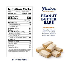 Fusion Sweets And Snacks peanut butter bars perfect for gift baskets