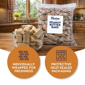 Fusion Sweets And Snacks peanut butter bars proudly made in the USA