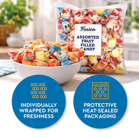 Two-pound bag of Fusion Sweets Arcor fruit filled candies for gatherings