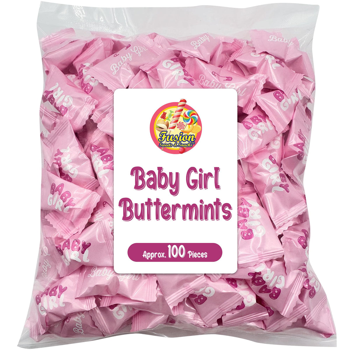 Fusion Sweets Baby Girl Buttermints close-up melt-in-mouth texture