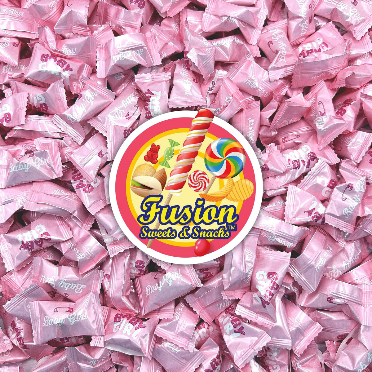 Fusion Sweets Baby Girl Buttermints ideal for gender reveal parties