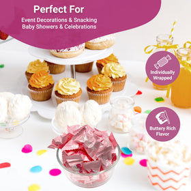 Fusion Sweets Baby Girl Buttermints in heat-sealed bag ensuring freshness