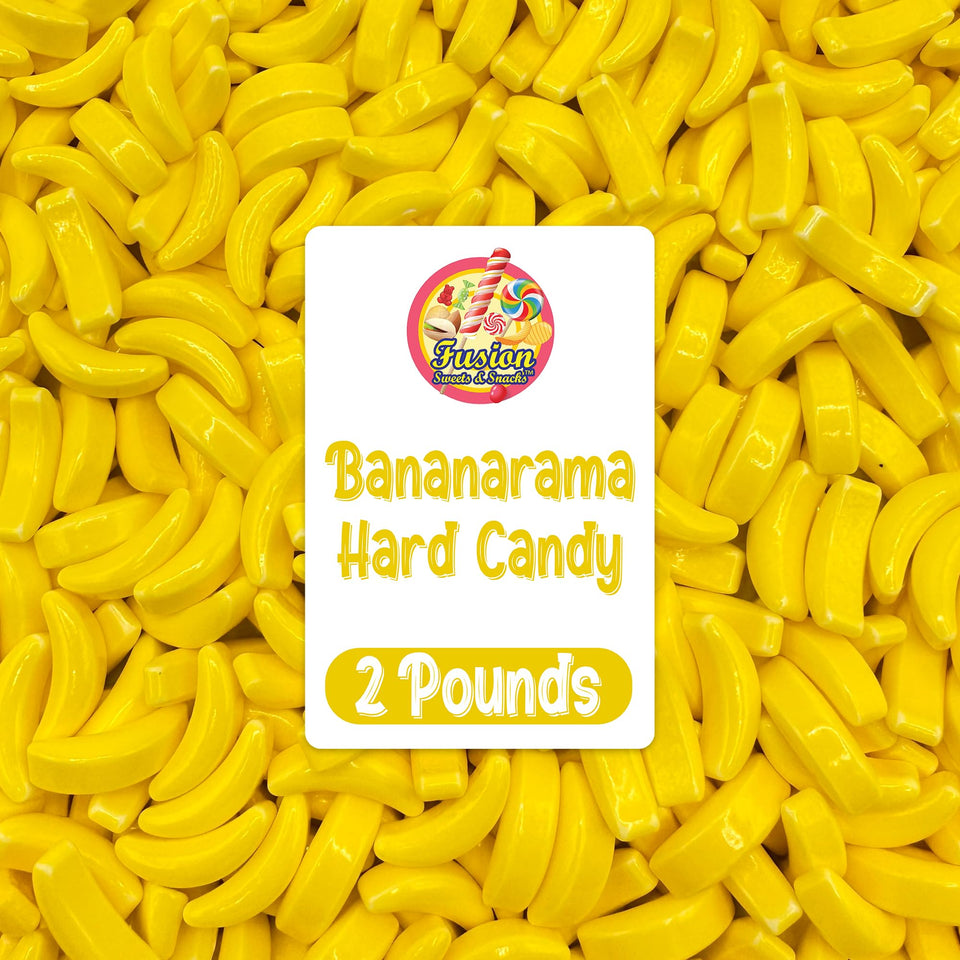 Fusion Sweets Bananarama 2lb bulk packaging emphasizes freshness for party events