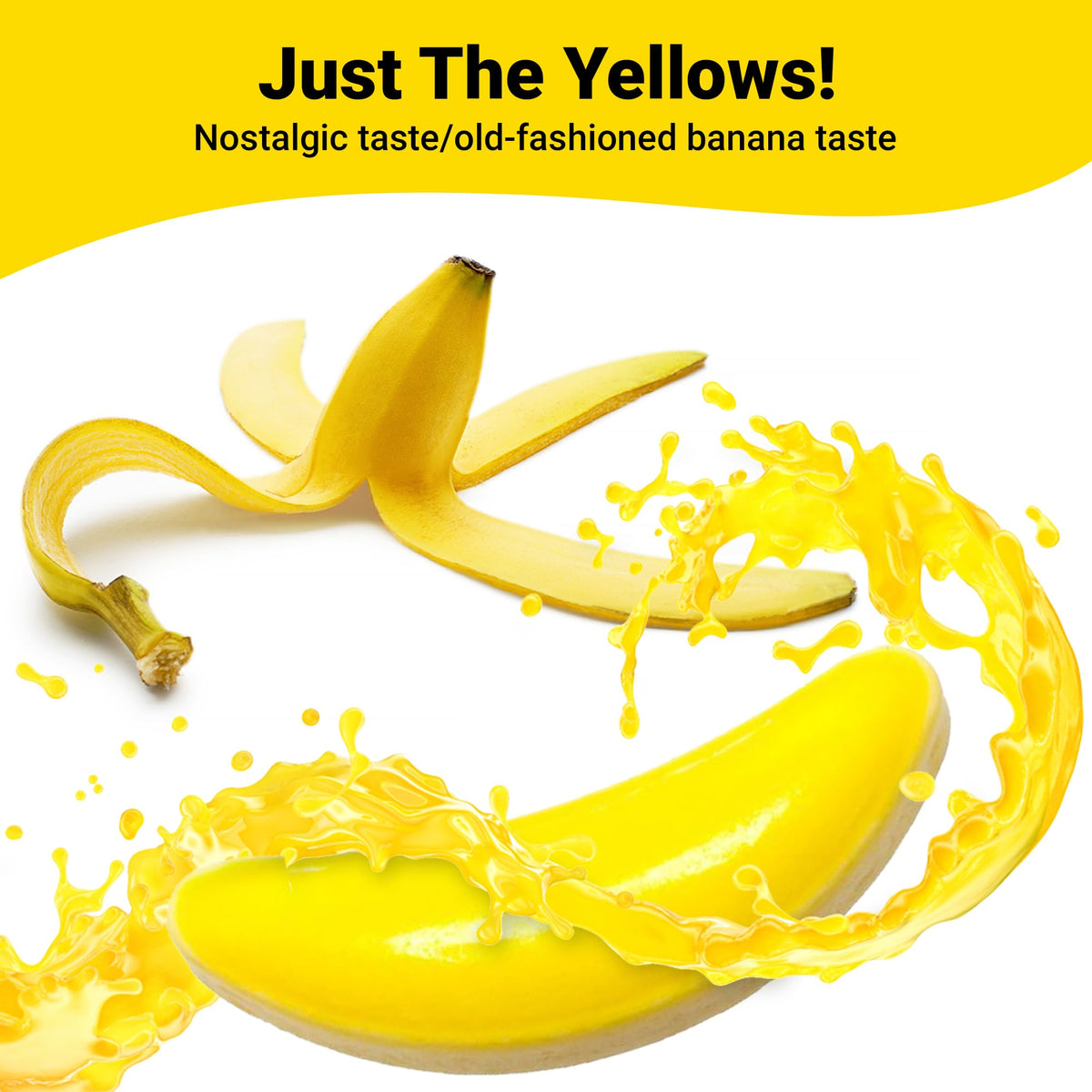 Party favors featuring Bananarama banana candy brighten yellow celebrations