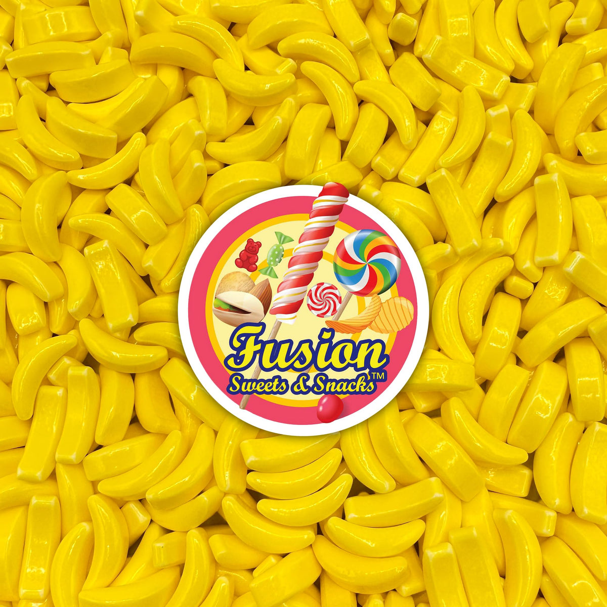 Bright yellow banana candy ideal for themed events and gifts