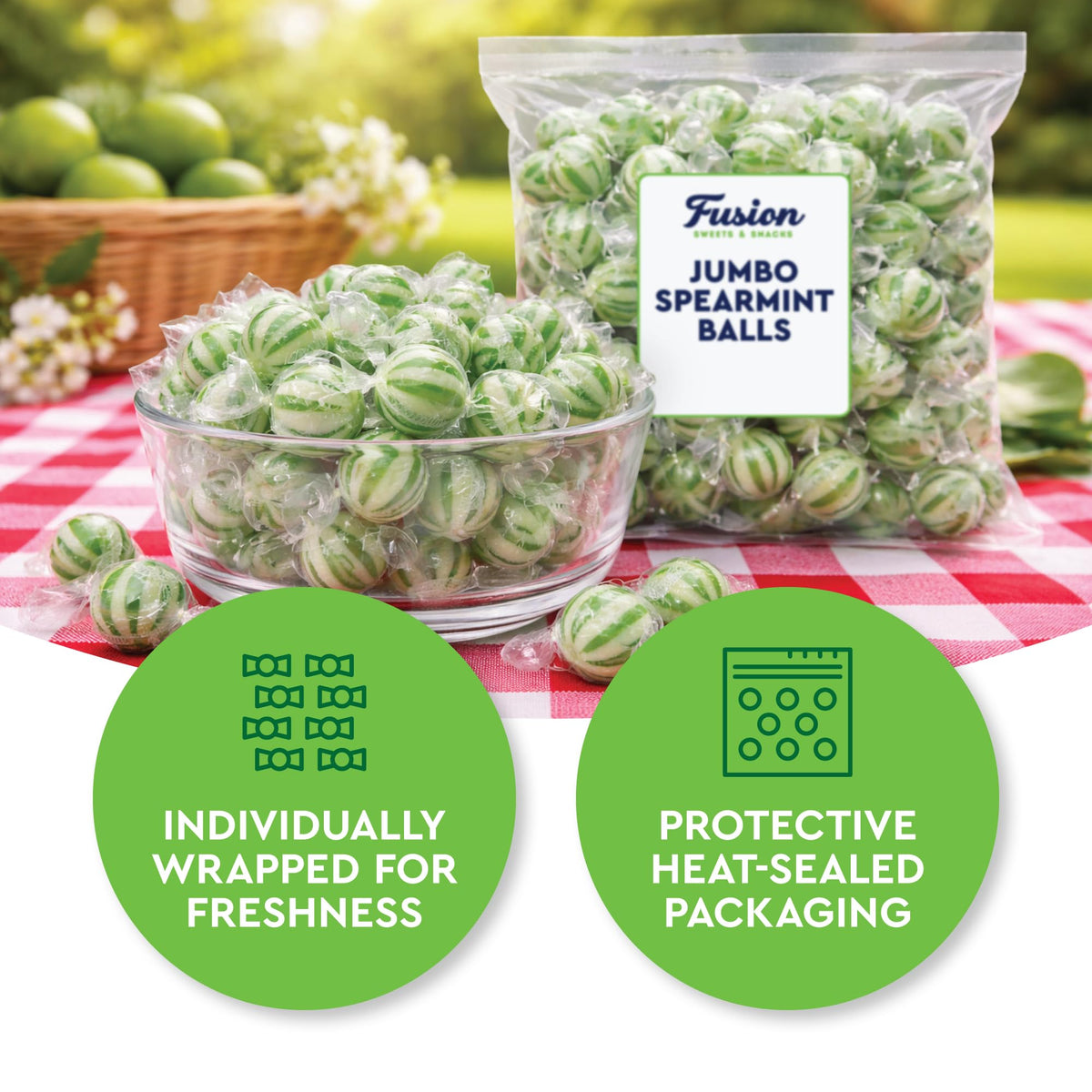 Fusion Sweets bulk bag interior highlights convenient option for events and gatherings.