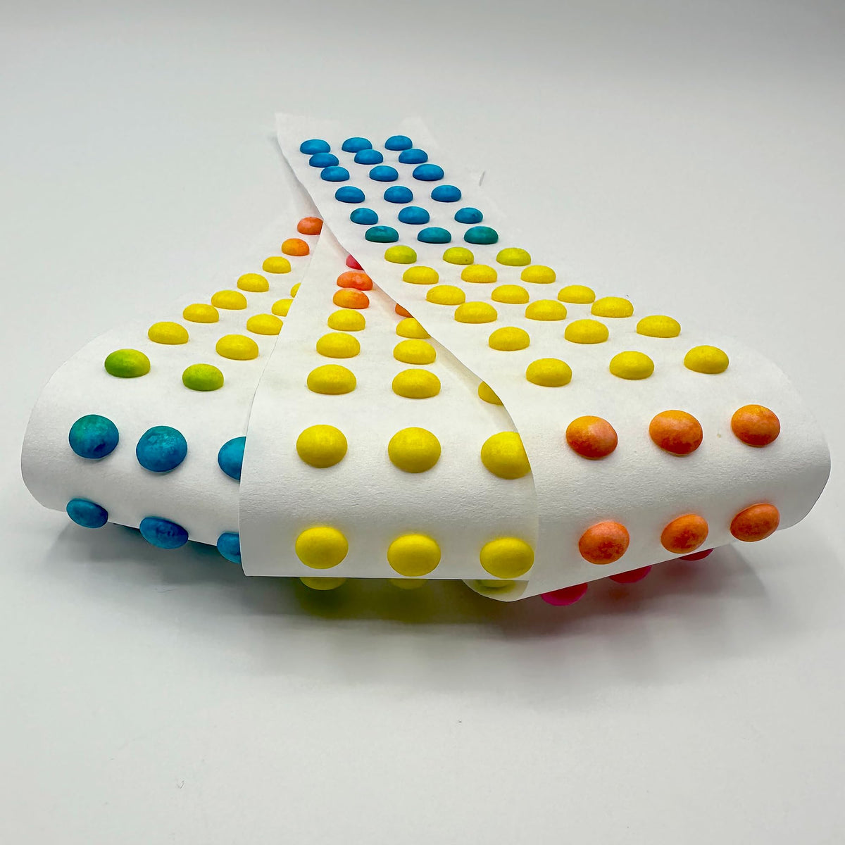 Fusion Sweets Candy Buttons: heat-sealed bag preserves freshness for on-the-go enjoyment