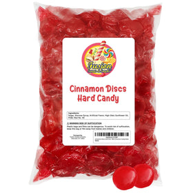 Close-up of Fusion Sweets Cinnamon Discs showing bold aroma and cinnamon kick.