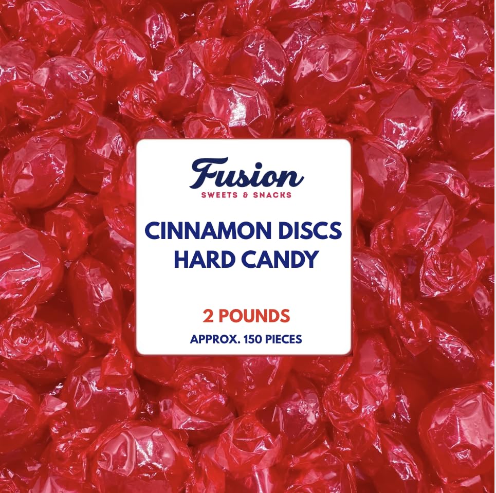 Fusion Sweets Cinnamon Discs packaging for bulk gifting and easy stocking.