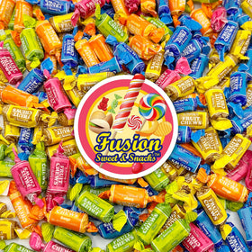 Fusion Sweets Fruit Chews rolls offer soft, fruity texture