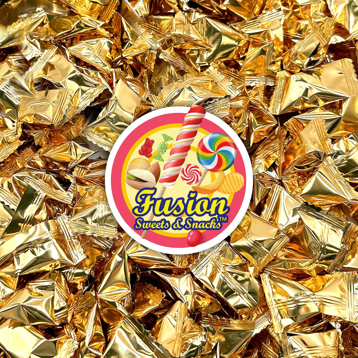 Fusion Sweets Gold Buttermints-reception-display enhances decor with creamy mints.