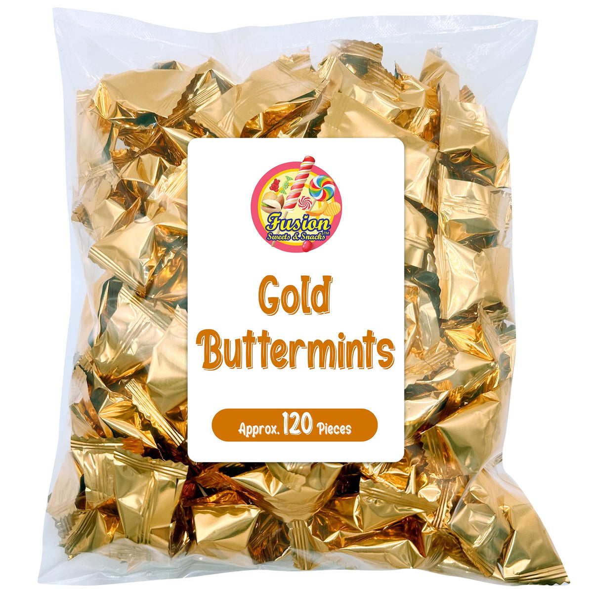 Fusion Sweets Gold Buttermints soft-cream-texture delivers a creamy finish.