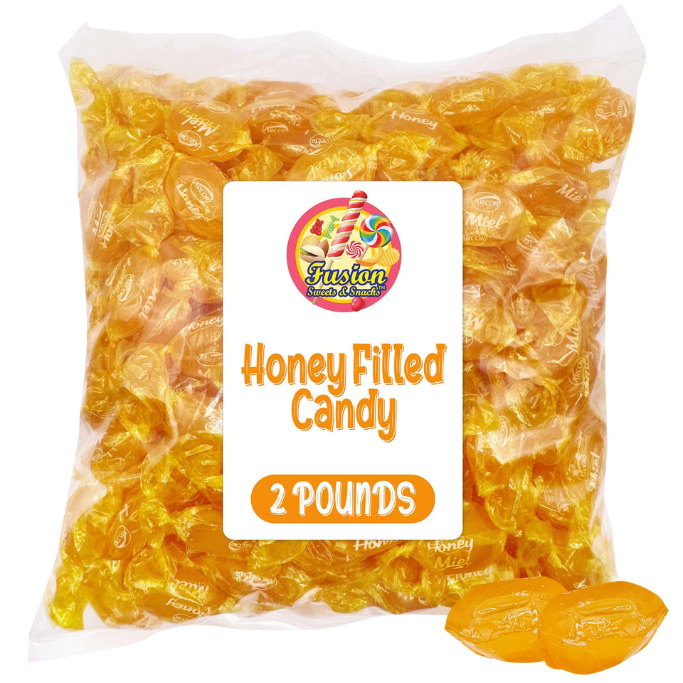 Fusion Sweets honey-filled hard candy wrapped for easy on the go snacking and soothing flavor.