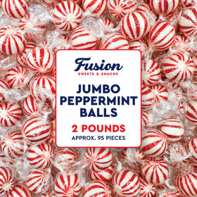 Fusion Sweets jumbo peppermint balls pack for sharing and display