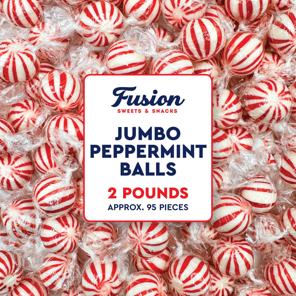 Fusion Sweets jumbo peppermint balls pack for sharing and display