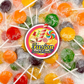 Fusion Sweets Lollipops Lime flavor offers tart brightness for dessert spreads.