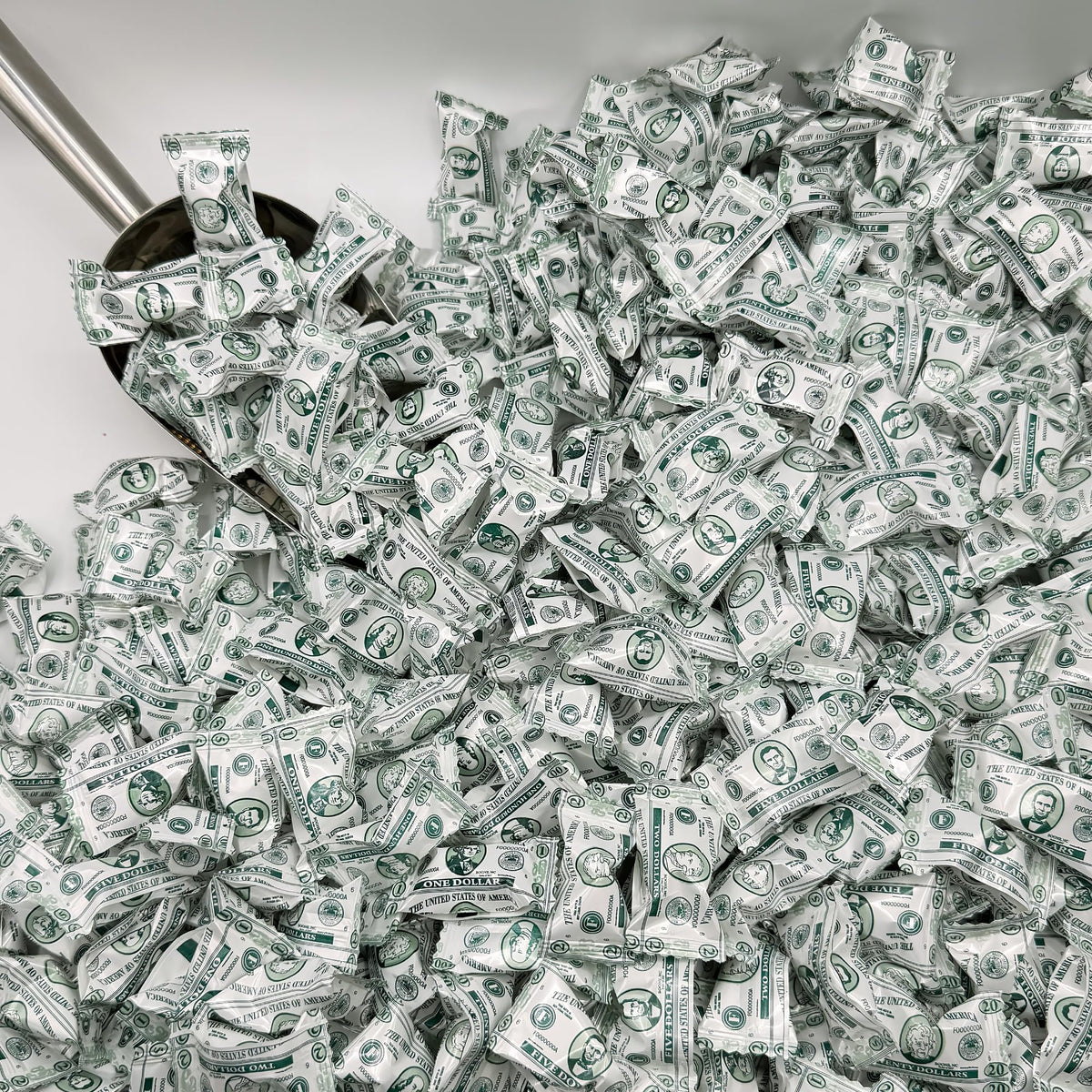 Fusion Sweets Money Buttermints birthday or shower table spread with coins